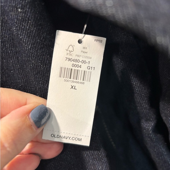 NWT Old Navy Dark Blue Denim Barn Jacket Size XL - Picture 8 of 9